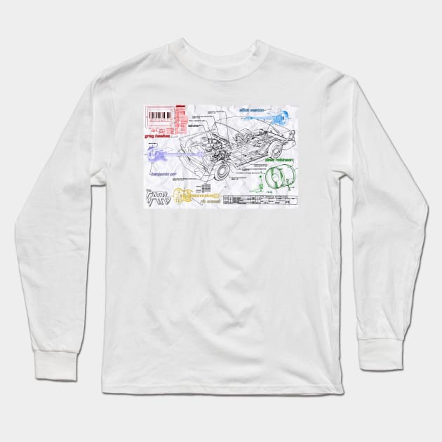 Schematic Long Sleeve T-Shirt by NiGHTTHOUGHTS